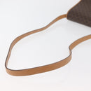 CELINE Macadam Canvas Schoudertas PVC Leer Bruin Goud Auth am11484A-7