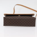 CELINE Macadam Canvas Schoudertas PVC Leer Bruin Goud Auth am11484A-5