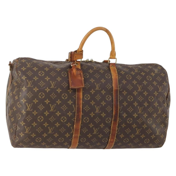 LOUIS VUITTON Monogram Keepall Bandouliere 55 Boston Bag M41414 LV Auth am11487