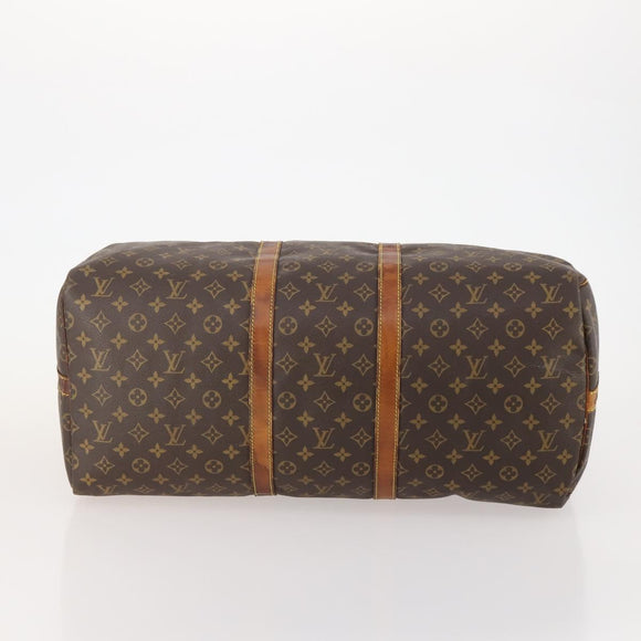 LOUIS VUITTON Monogram Keepall Bandouliere 55 Boston Bag M41414 LV Auth am11487