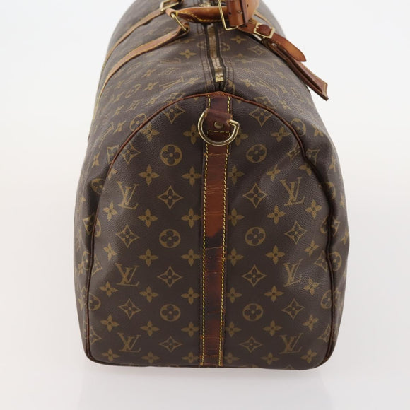 LOUIS VUITTON Monogram Keepall Bandouliere 55 Boston Bag M41414 LV Auth am11487