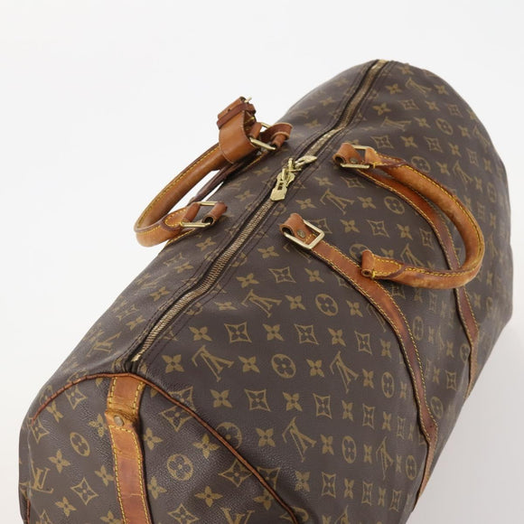 LOUIS VUITTON Monogram Keepall Bandouliere 55 Boston Bag M41414 LV Auth am11487