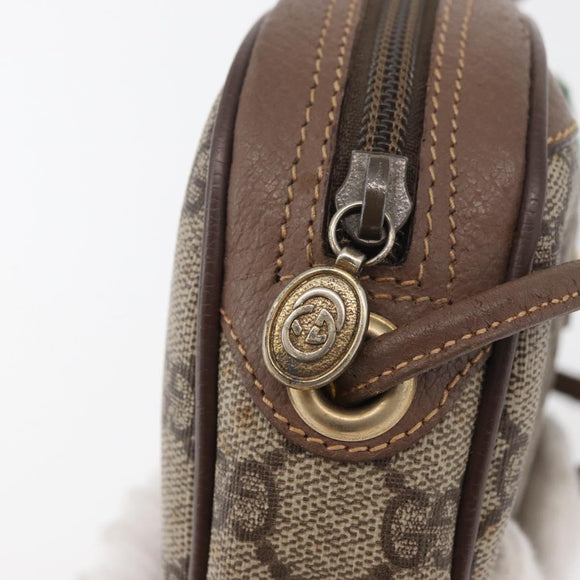 GUCCI GG Supreme Web Sherry Line Bag PVC Beige 007 58 6112 4023 Auth am11491