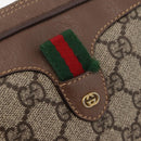 GUCCI GG Supreme Web Sherry Line Bag PVC Beige 007 58 6112 4023 Auth am11491-15