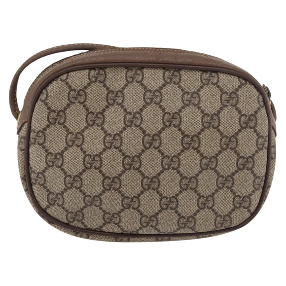GUCCI GG Supreme Web Sherry Line Bag PVC Beige 007 58 6112 4023 Auth am11491