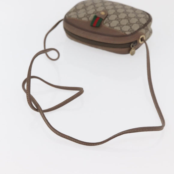 GUCCI GG Supreme Web Sherry Line Bag PVC Beige 007 58 6112 4023 Auth am11491
