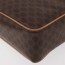 CELINE Macadam Canvas Schoudertas PVC Leer Bruin Goud Auth am11493A-17