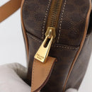 CELINE Macadam Canvas Schoudertas PVC Leer Bruin Goud Auth am11493A-9
