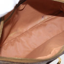 CELINE Macadam Canvas Schoudertas PVC Leer Bruin Goud Auth am11493A-10
