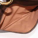 CELINE Macadam Canvas Schoudertas PVC Leer Bruin Goud Auth am11493A-23