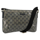 GUCCI GG Crystal Shoulder Bag Coated Canvas Navy Gold 189749 Auth am11494A-1