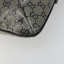 GUCCI GG Crystal Shoulder Bag Coated Canvas Navy Gold 189749 Auth am11494A-9