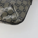 GUCCI GG Crystal Shoulder Bag Coated Canvas Navy Gold 189749 Auth am11494A-15