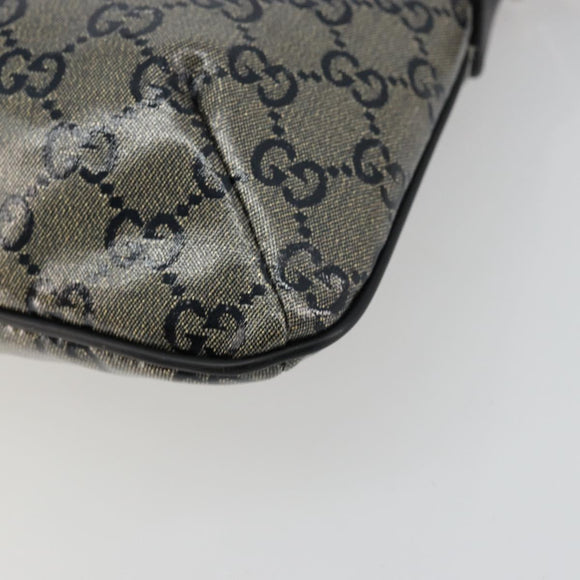 GUCCI GG Crystal Shoulder Bag Coated Canvas Navy Gold 189749 Auth am11494A