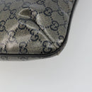 GUCCI GG Crystal Shoulder Bag Coated Canvas Navy Gold 189749 Auth am11494A-16