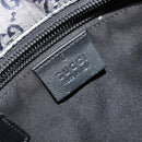 GUCCI GG Crystal Shoulder Bag Coated Canvas Navy Gold 189749 Auth am11494A-18