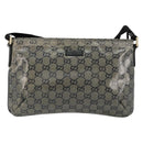 GUCCI GG Crystal Shoulder Bag Coated Canvas Navy Gold 189749 Auth am11494A-13