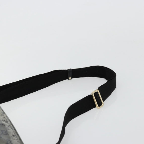 GUCCI GG Crystal Shoulder Bag Coated Canvas Navy Gold 189749 Auth am11494A