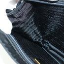 PRADA Chain Hand Bag Nylon Black Gold B4019 Auth am11495V-21