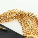 PRADA Chain Hand Bag Nylon Black Gold B4019 Auth am11495V-8