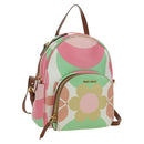 Miu Miu Backpack Leather Multicolor Gold Auth am11496V-1