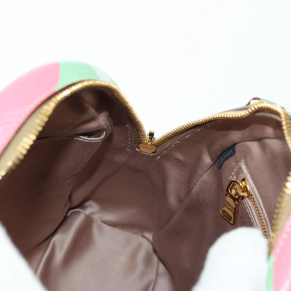 Miu Miu Backpack Leather Multicolor Gold Auth am11496V