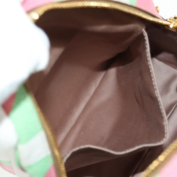 Miu Miu Backpack Leather Multicolor Gold Auth am11496V