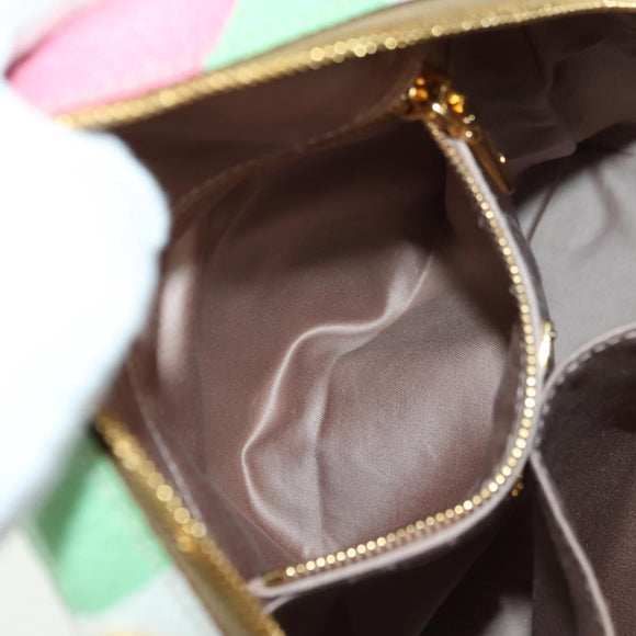 Miu Miu Backpack Leather Multicolor Gold Auth am11496V