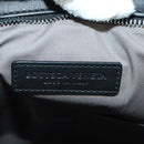 BOTTEGA VENETA INTRECCIATO Shoulder Bag Leather Black Silver Auth am11497SAV-16