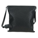 BOTTEGA VENETA INTRECCIATO Shoulder Bag Leather Black Silver Auth am11497SAV-3