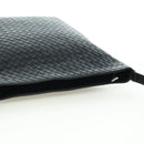 BOTTEGA VENETA INTRECCIATO Shoulder Bag Leather Black Silver Auth am11497SAV-6
