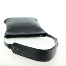 BOTTEGA VENETA INTRECCIATO Shoulder Bag Leather Black Silver Auth am11497SAV-7