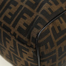 FENDI Zucca Canvas Mini Boston Bag Brown Black Auth am11498SAV-18