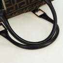FENDI Zucca Canvas Mini Boston Bag Brown Black Auth am11498SAV-7