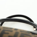 FENDI Zucca Canvas Mini Boston Bag Brown Black Auth am11498SAV-14