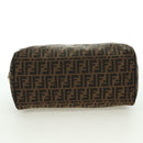 FENDI Zucca Canvas Mini Boston Bag Brown Black Auth am11498SAV-5
