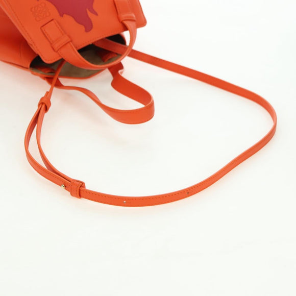 LOEWE × Studio Ghibli Calcifer Nugget Hammock Bag Leather Orange Auth am11499SM