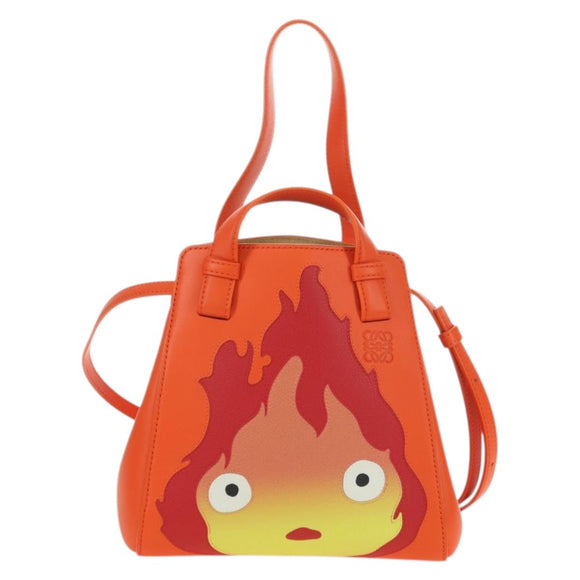 LOEWE × Studio Ghibli Calcifer Nugget Hammock Bag Leather Orange Auth am11499SM