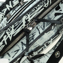 BALENCIAGA Neo Kago City XS Graffiti Tasche Leder Weiß 700940 Auth am11504SM-24