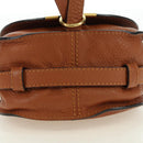 Chloe Small Saddle Bag Leather Brown Gold Auth am11505V-6