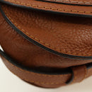 Chloe Small Saddle Bag Leather Brown Gold Auth am11505V-15