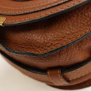 Chloe Small Saddle Bag Leather Brown Gold Auth am11505V-16