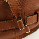 Chloe Small Saddle Bag Leather Brown Gold Auth am11505V-18