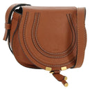 Chloe Small Saddle Bag Leather Brown Gold Auth am11505V-1