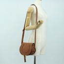 Chloe Small Saddle Bag Leather Brown Gold Auth am11505V-24