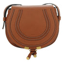 Chloe Small Saddle Bag Leather Brown Gold Auth am11505V-13
