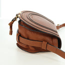 Chloe Small Saddle Bag Leather Brown Gold Auth am11505V-4