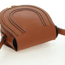 Chloe Small Saddle Bag Leather Brown Gold Auth am11505V-7