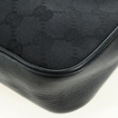 GUCCI Bamboo GG Canvas Hand Bag Black Silver 001 3865 Auth am11509A-14