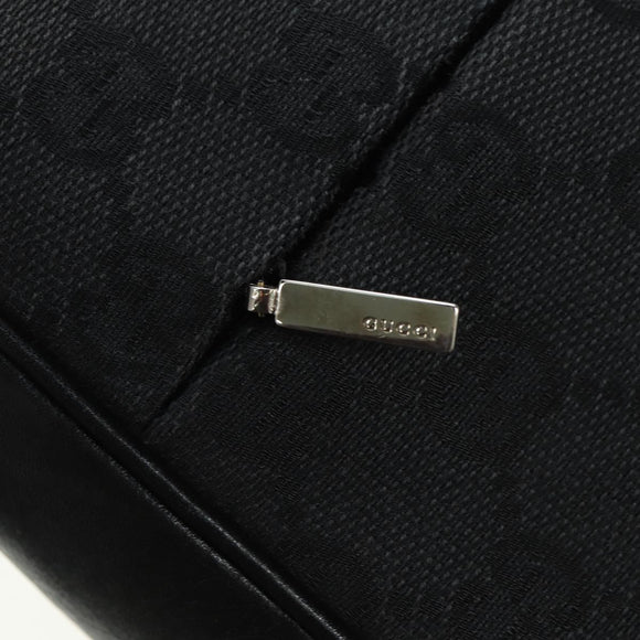 GUCCI Bamboo GG Canvas Hand Bag Black Silver 001 3865 Auth am11509A